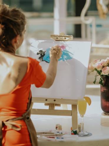 Sophisticated restaurant interior at Hideout Al Barari Dubai